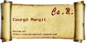 Csurgó Margit névjegykártya