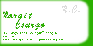 margit csurgo business card